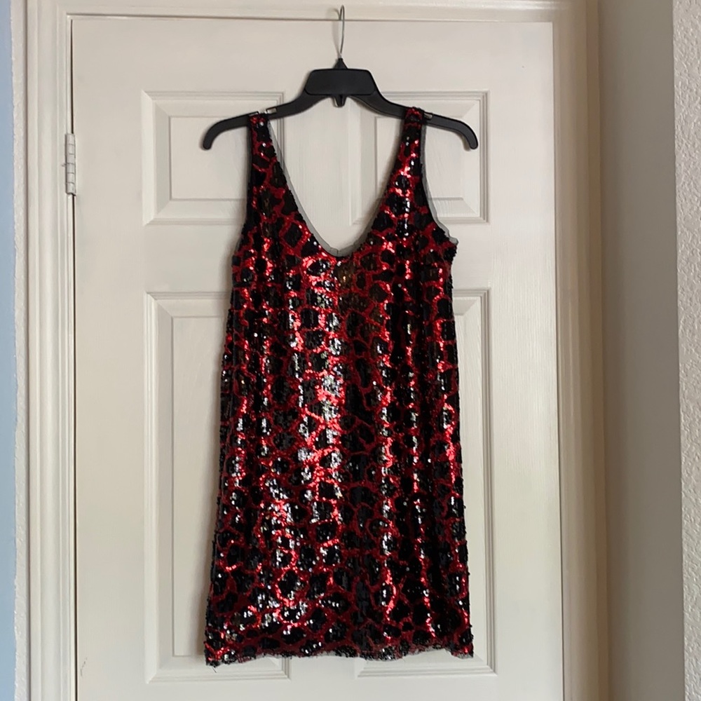 Sequin Dress Red / Black